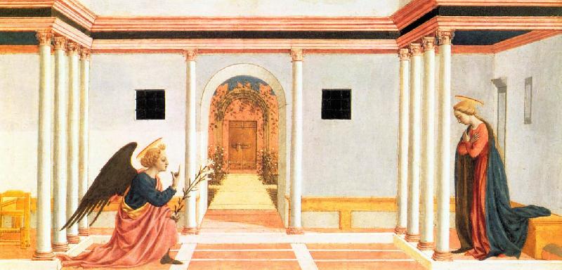 DOMENICO VENEZIANO Annunciation (predella 3) dfg